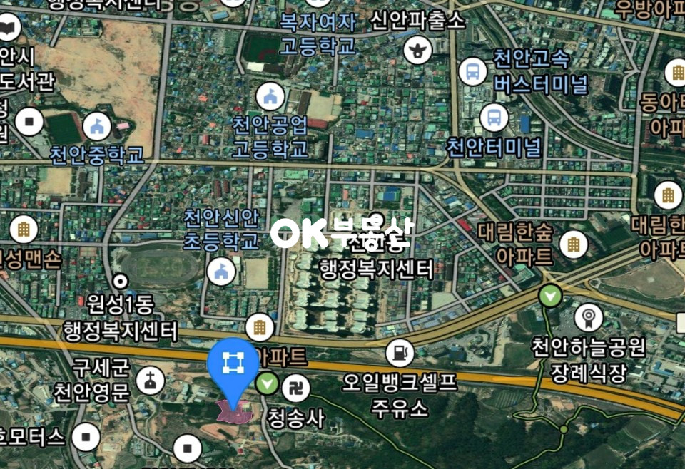 충남 천안동남구 원성동 시내권] 4필지 총 1457평! 평당 150만원 21억 9000만 천안토지매매 원성동토지매매 매매 매물번호 12282 사진 2