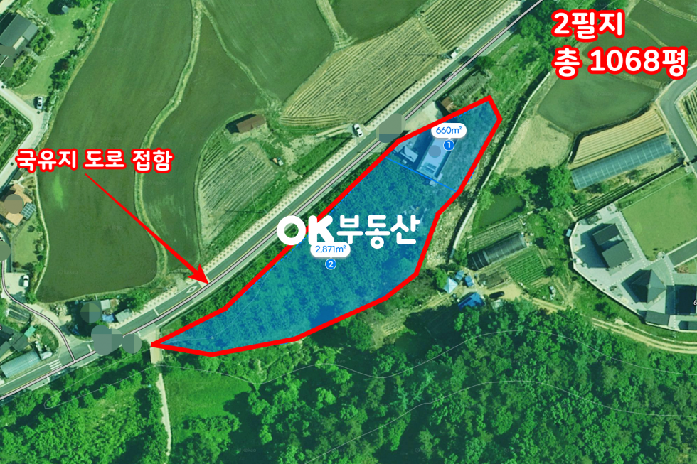 충남 천안동남구 목천읍 덕전리 2차선 도로변] 2필지 총 1068평! 천안토지매매 목천읍토지매매 매매 매물번호 11582 사진 4